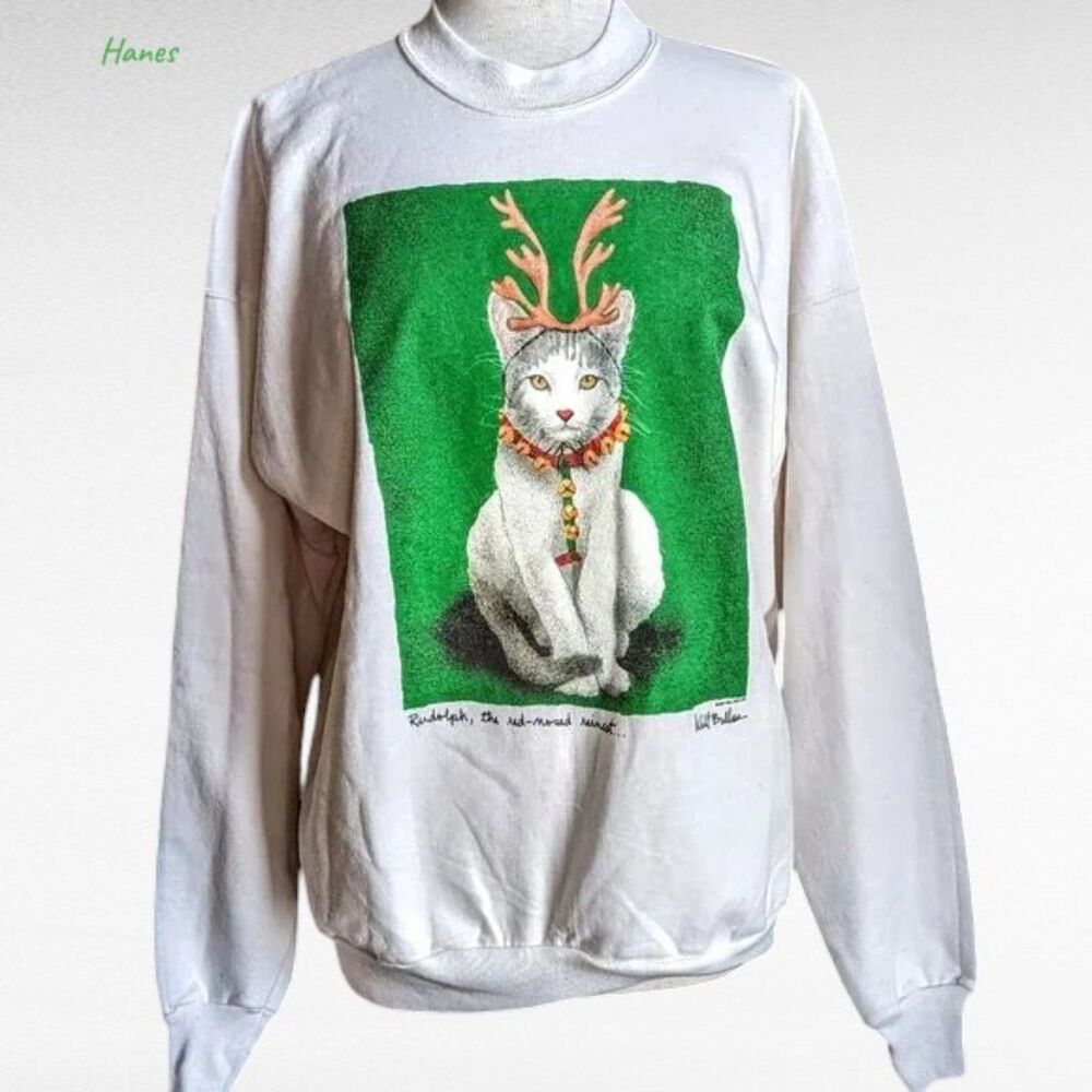 Hanes Comfort Blend Holiday fleece sweatshirt (Unisex) (Sz XL 46-48)